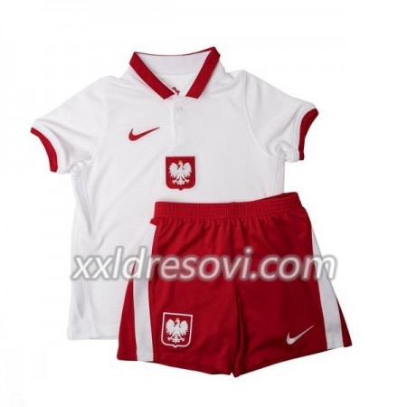 Poljska Domaći Dječji Komplet Dresovi za Nogomet Euro 2020 (+ kratke hlače)